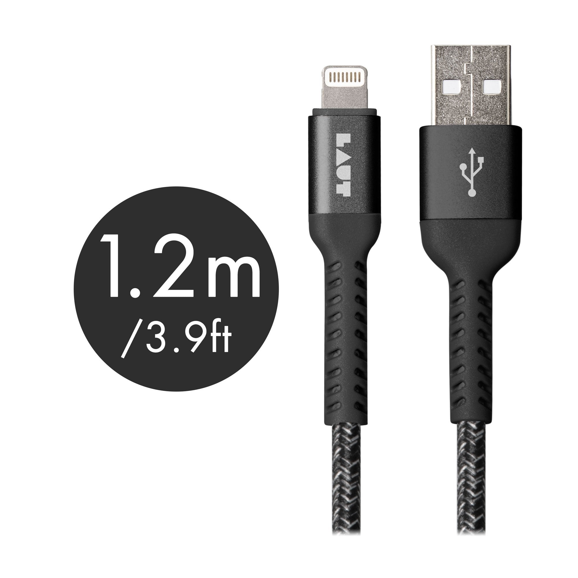 LINK TOUGH MATTER 1.2m/3.9ft USB A to Lightning Cable - LAUT Japan